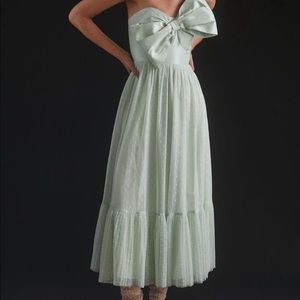 Never worn Anthropologie Hutch bow-tie midi dress